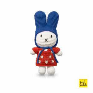 flowers - miffy handmade and her red flowerdress + blue hat (EAN-871 932 438 1178)