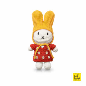 flowers - miffy handmade and her red flowerdress + yellow hat (EAN-871 932 438 1192)